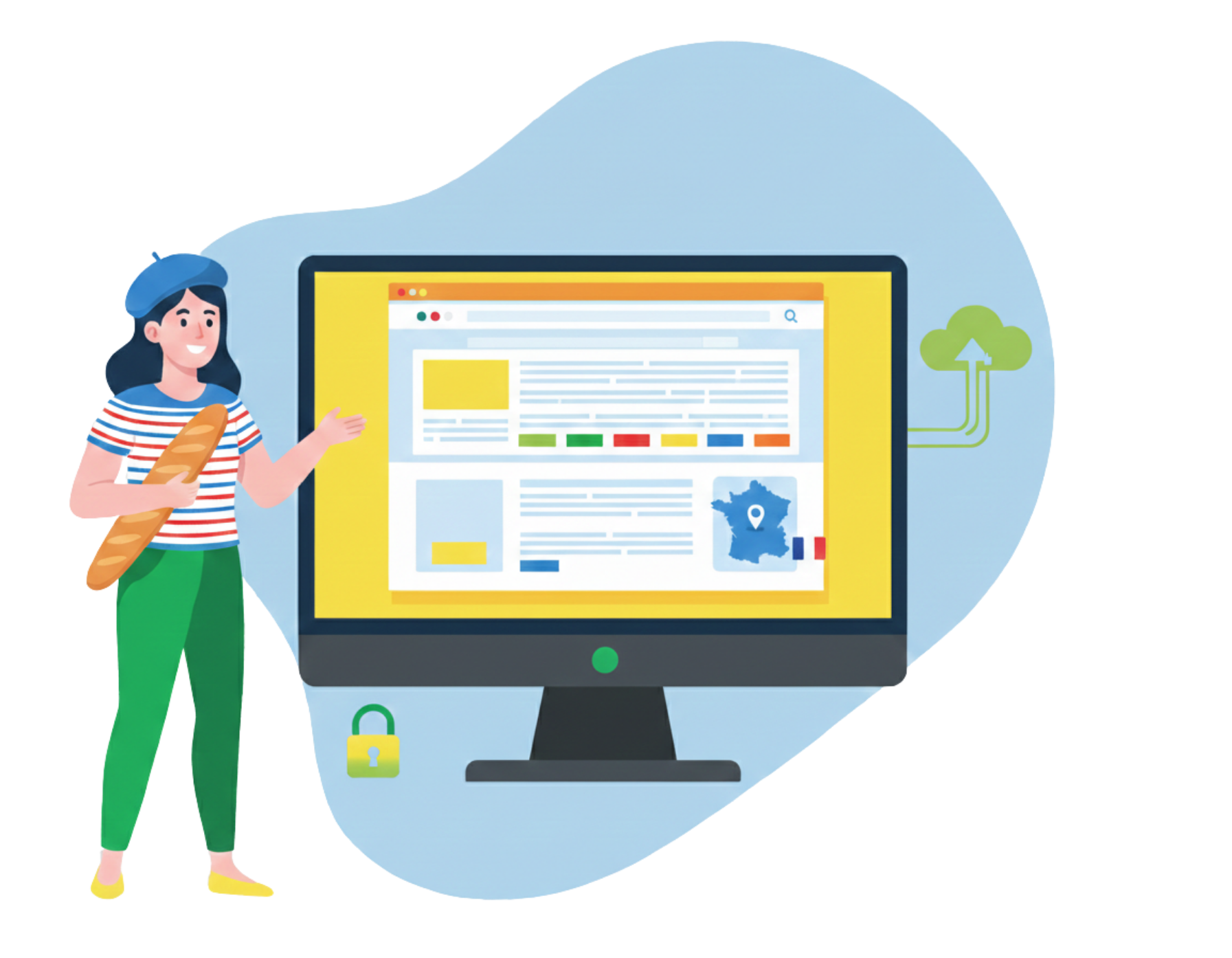 Illustration hébergement web Ouioweb