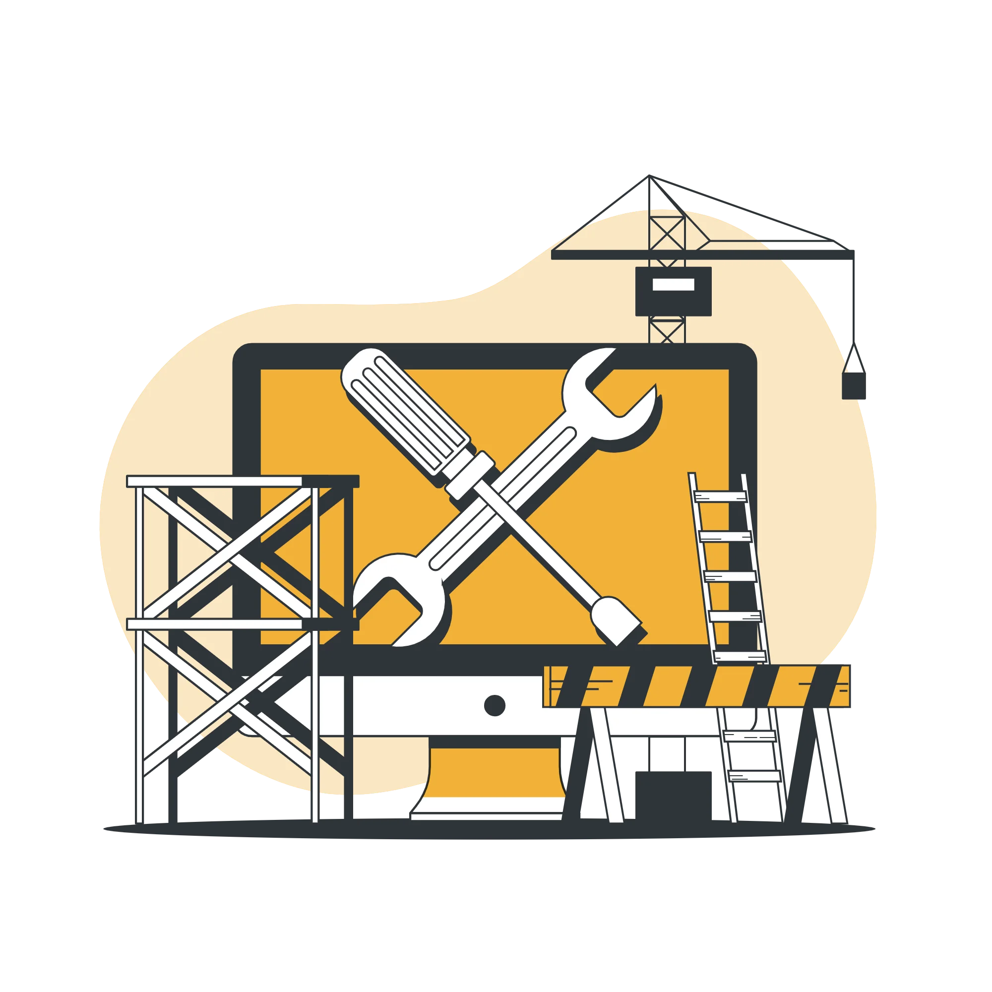 Illustration maintenance web Ouioweb